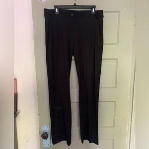 Stretchy Yogipace brand dress pants. Size XL. Pull-on with fake button on front.